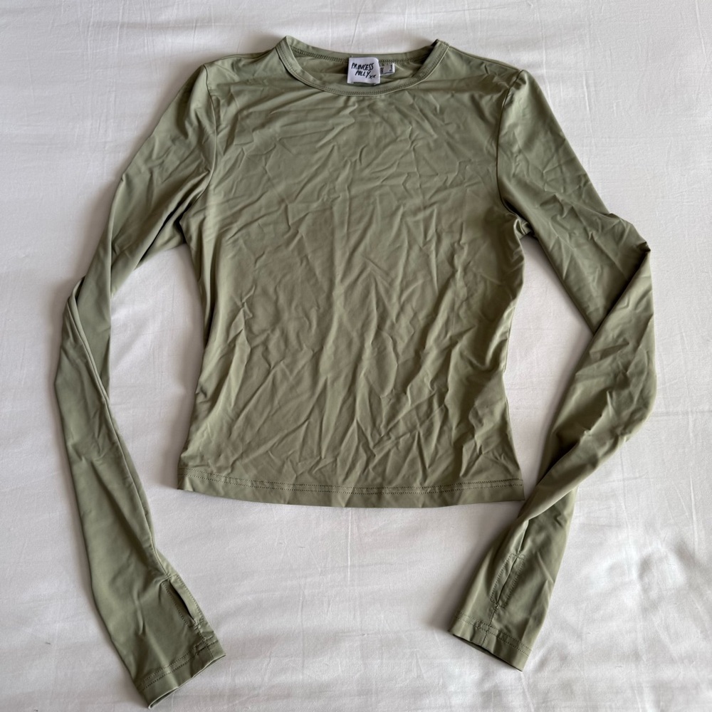 Princess Polly Olive Long Sleeve Top